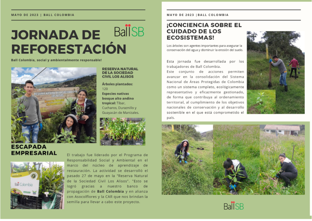 Jornada de reforestación Ball Colombia